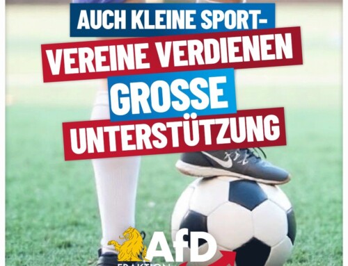 Auch kleine Sportvereine verdienen große Unterstützung!